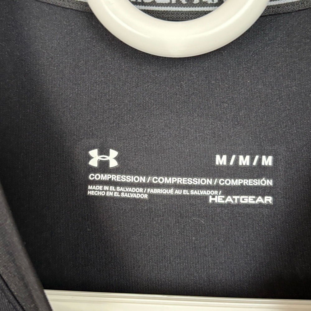 Under Armour Shirt Mens Medium Black Heatgear Armour Long Sleeve Compression - Picture 5 of 8